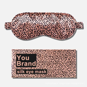 Hot sale printed silk eyemask wholesale custom blindfold